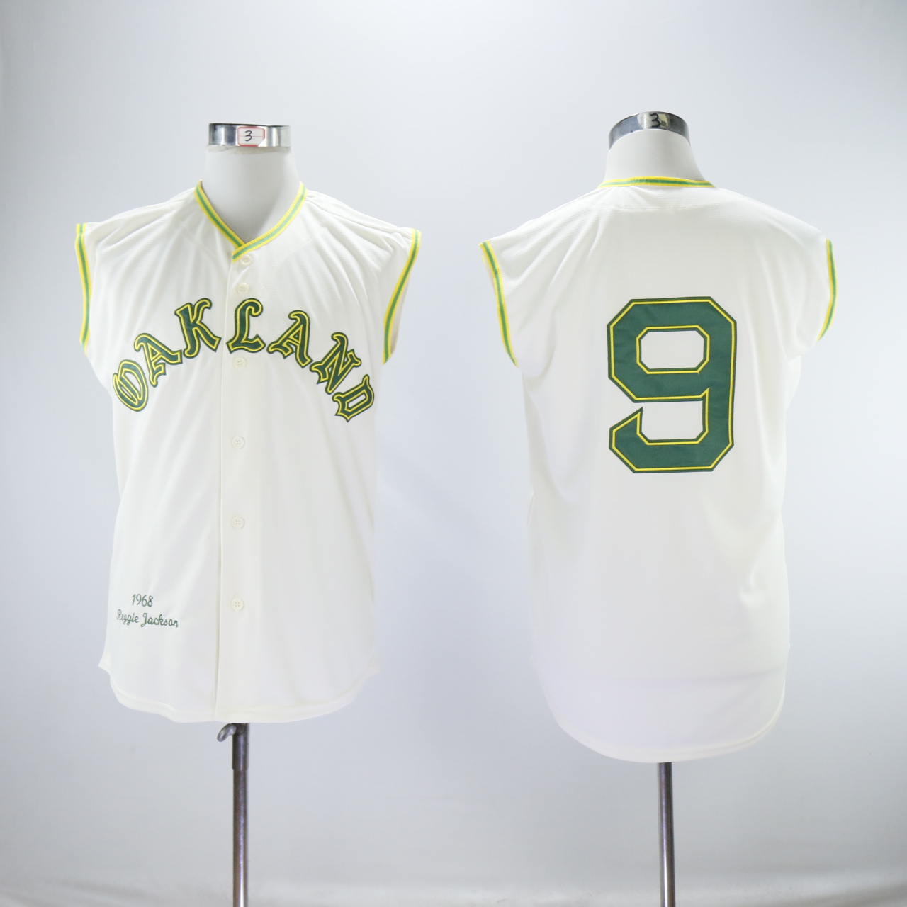 Men Oakland Athletics #9 Jackson Cream Throwback MLB Jerseys->oakland athletics->MLB Jersey